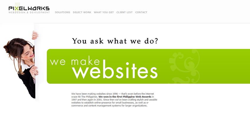 PixelWorks | Affordable Web Design: 10 Awesome Developers in the Philippines