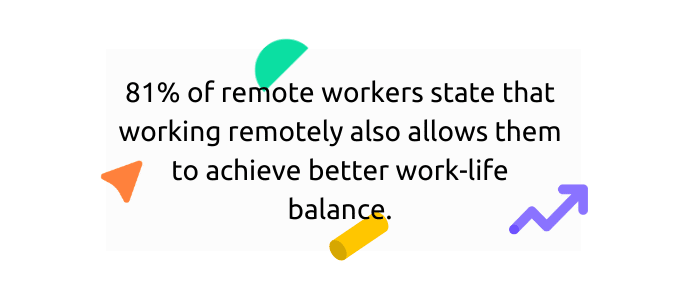 Remote work offers better work-life balance