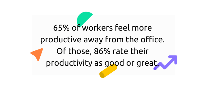 remote workers feel more productive