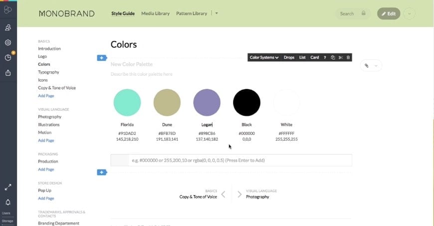 Frontify style guides can help freelancers brand themselves