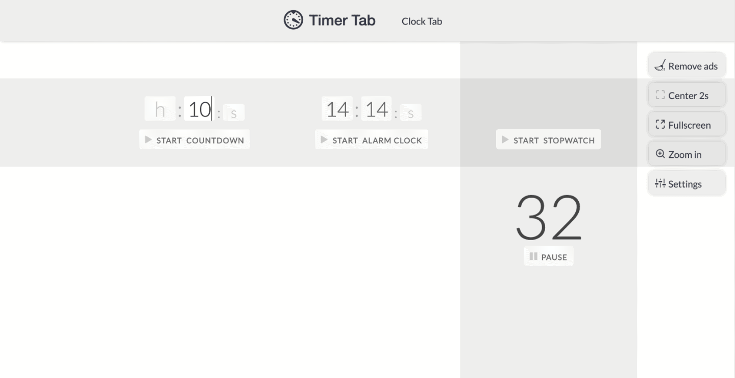 Timer Tab app