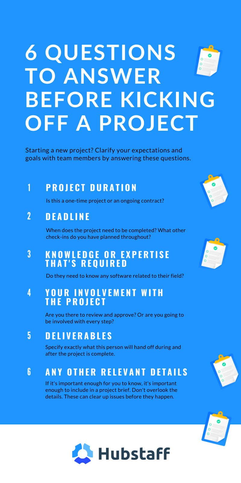 project expectations infographic hubstaff