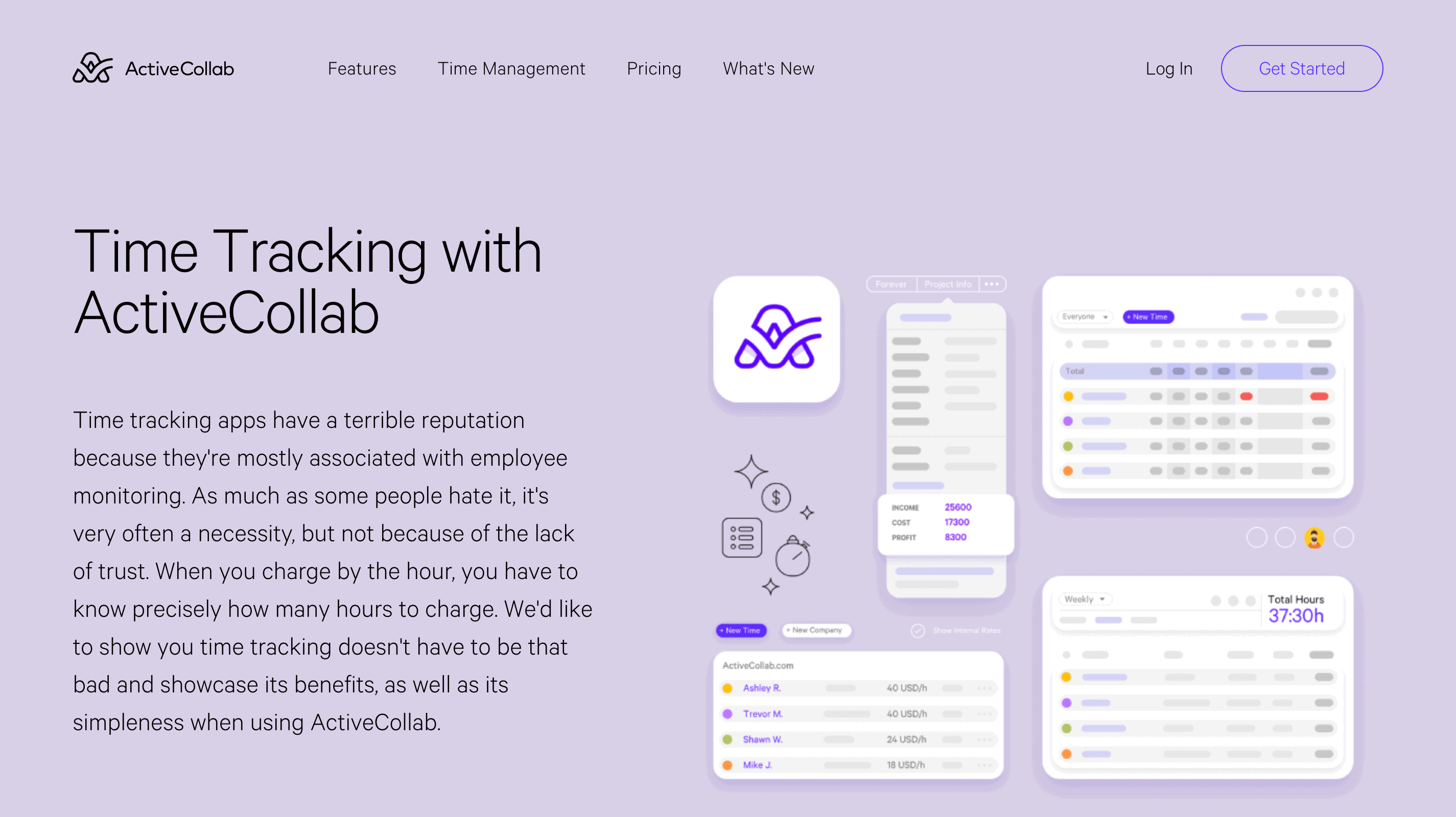 ActiveCollab homepage