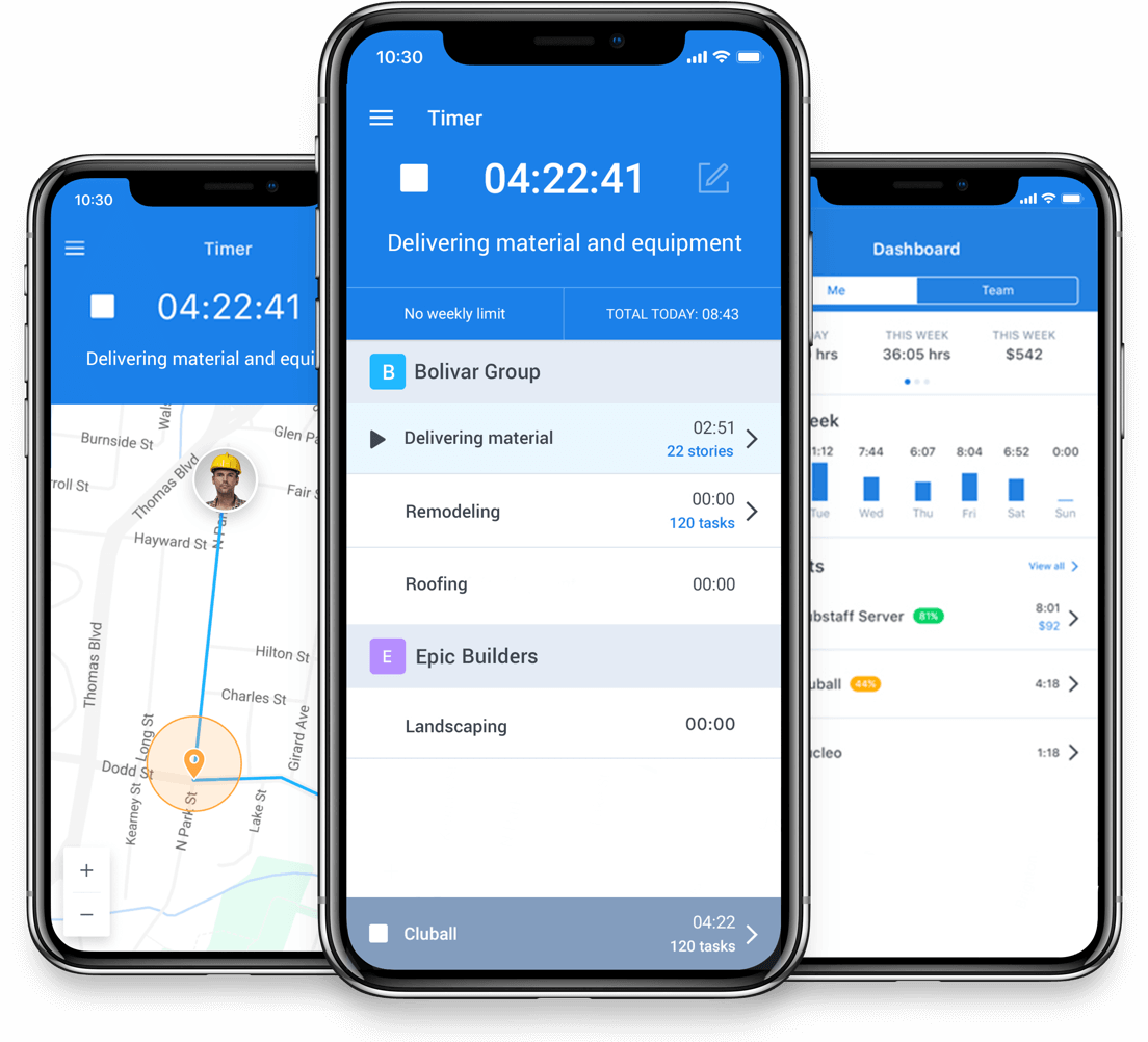 Hubstaff GPS features for mobile