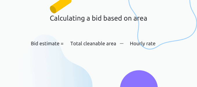 Area-based bid estimate formula