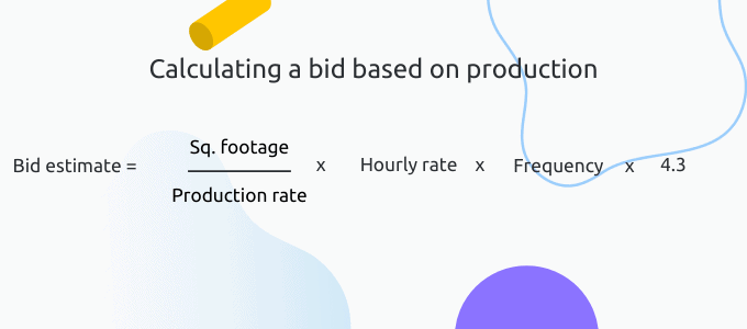 Production-based bid estimate formula