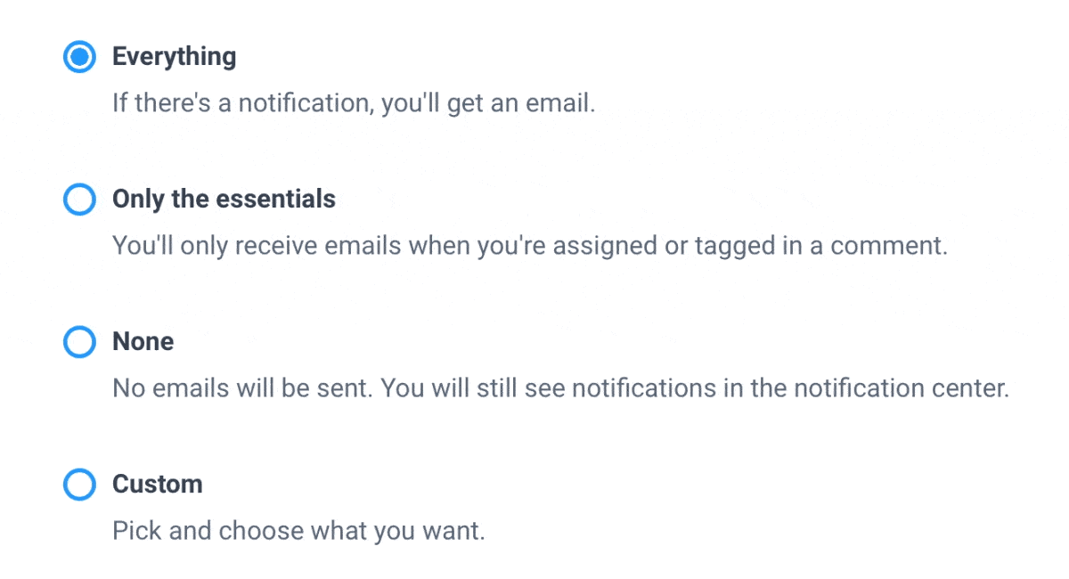 Hubstaff Tasks notifications settings