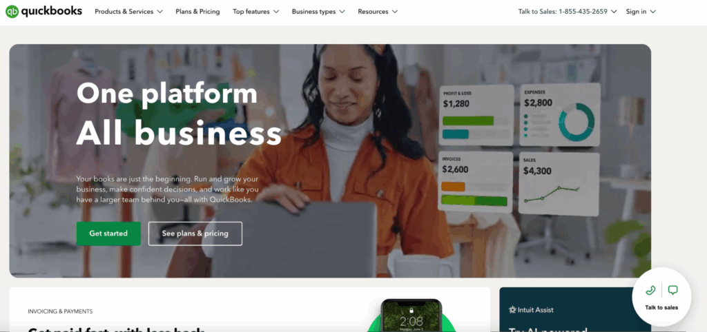 QuickBooks home