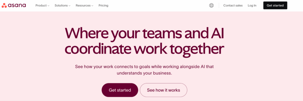 Asana home page