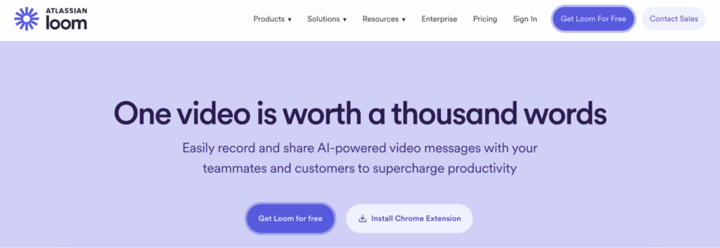 Loom home page