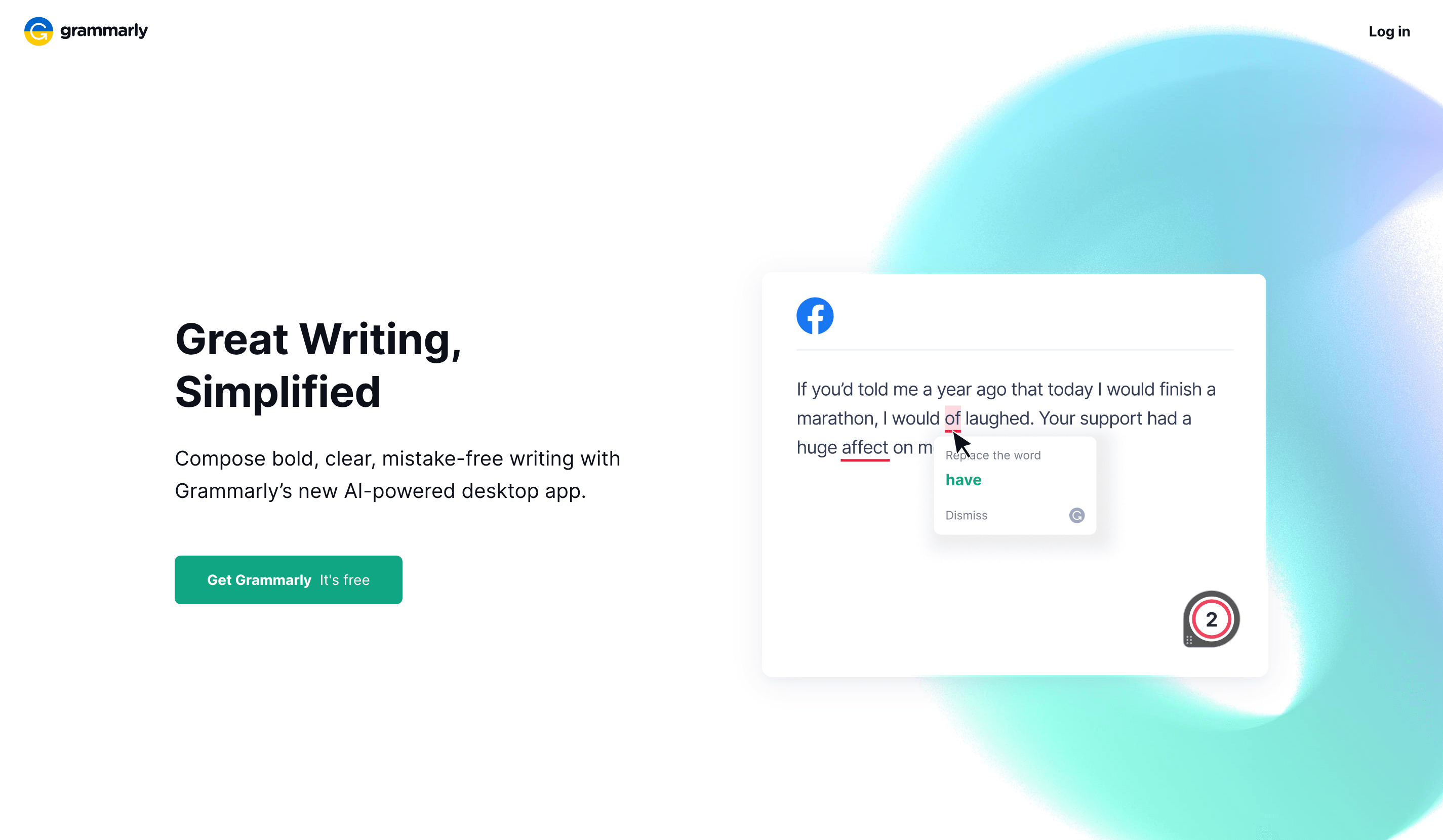 Grammarly home page