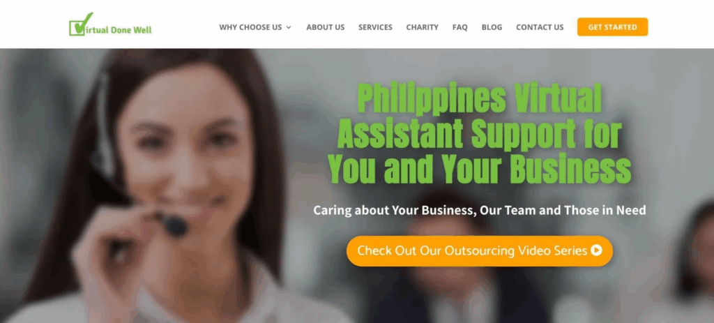 Virtual Done Well homepage