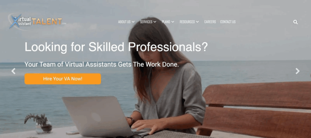 Virtual Assistant Talent homepage