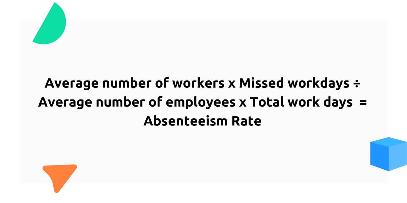 Absenteeism rate formula