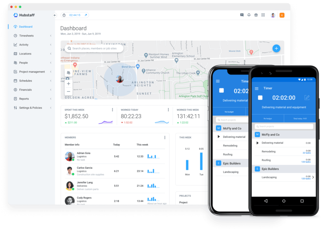 Hubstaff GPS tracker