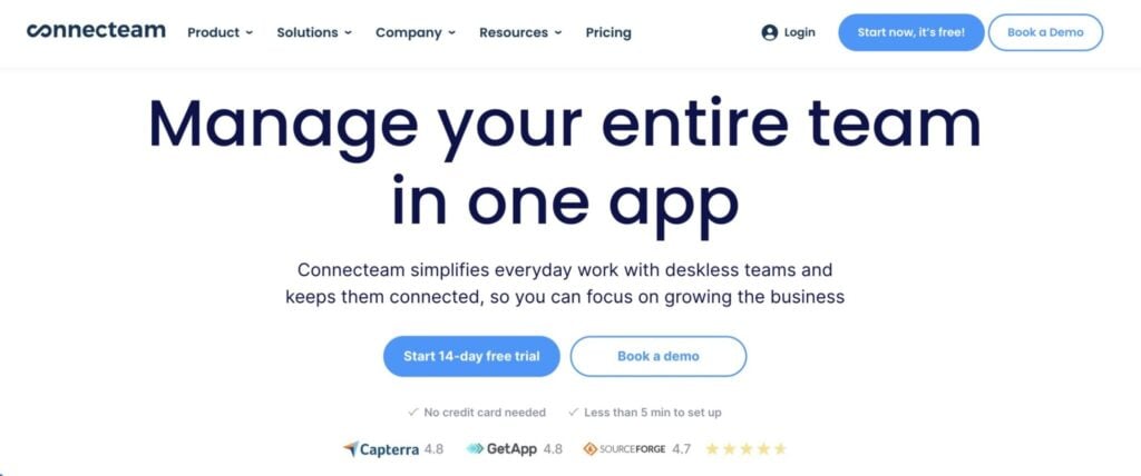 Connecteam homepage