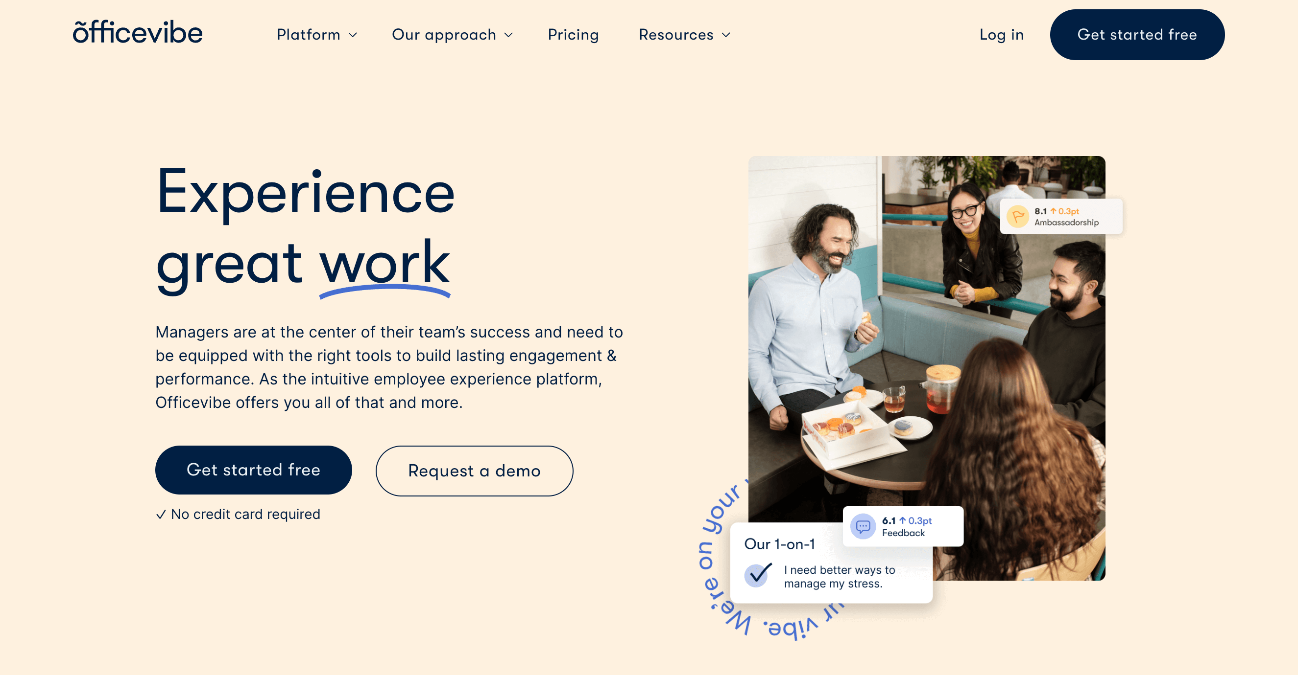 Officevibe homepage