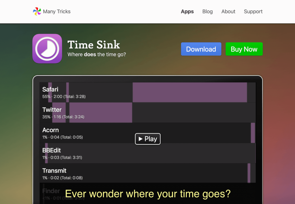 Time Sink home page