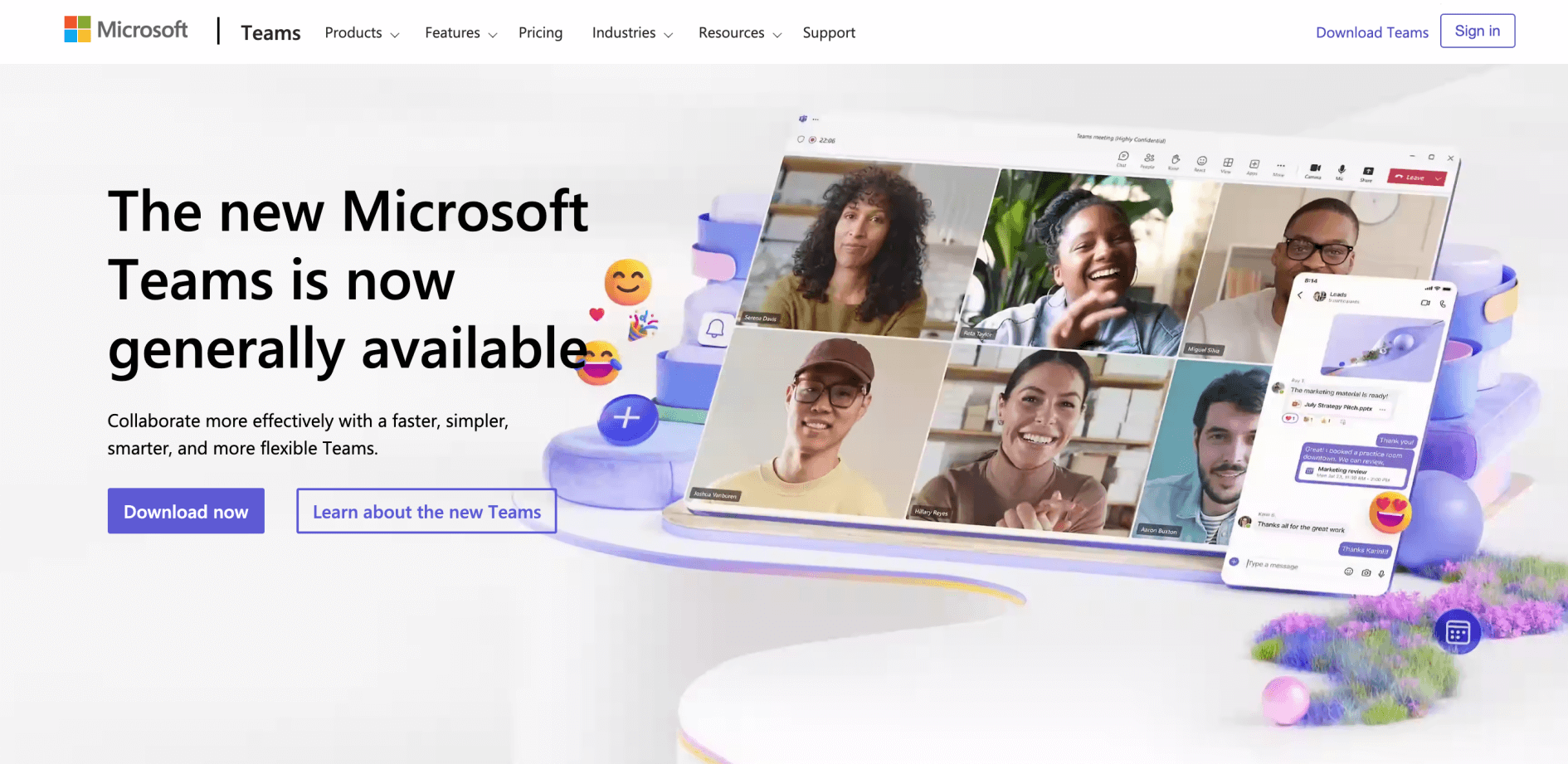 Microsoft Teams homepage