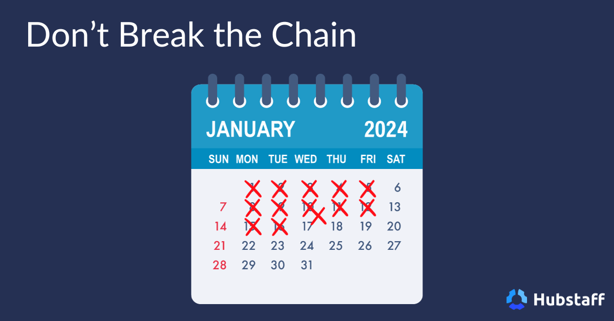 Don't Break the Chain graphic