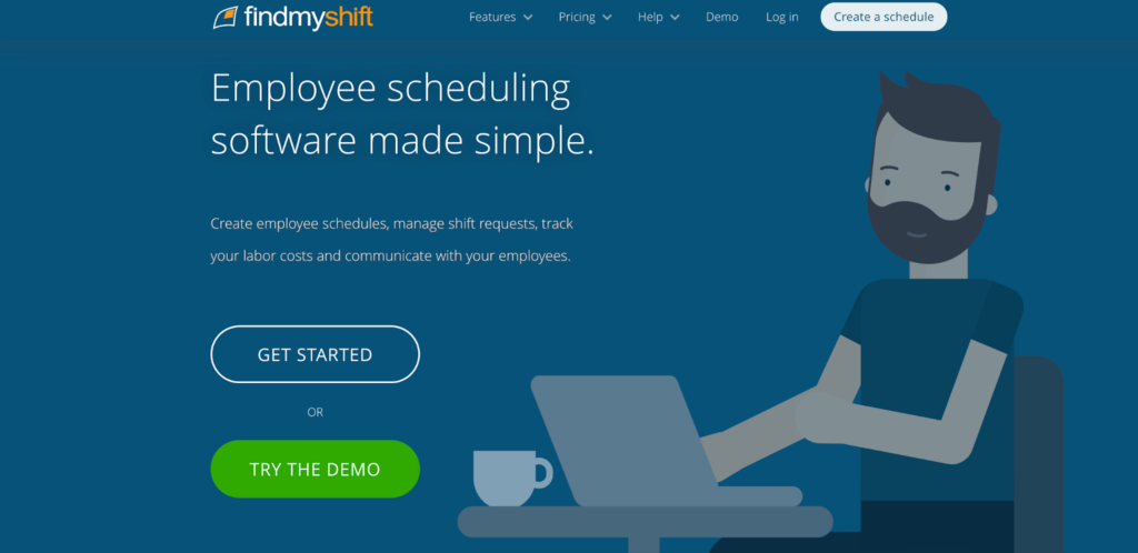 FindMyShift homepage