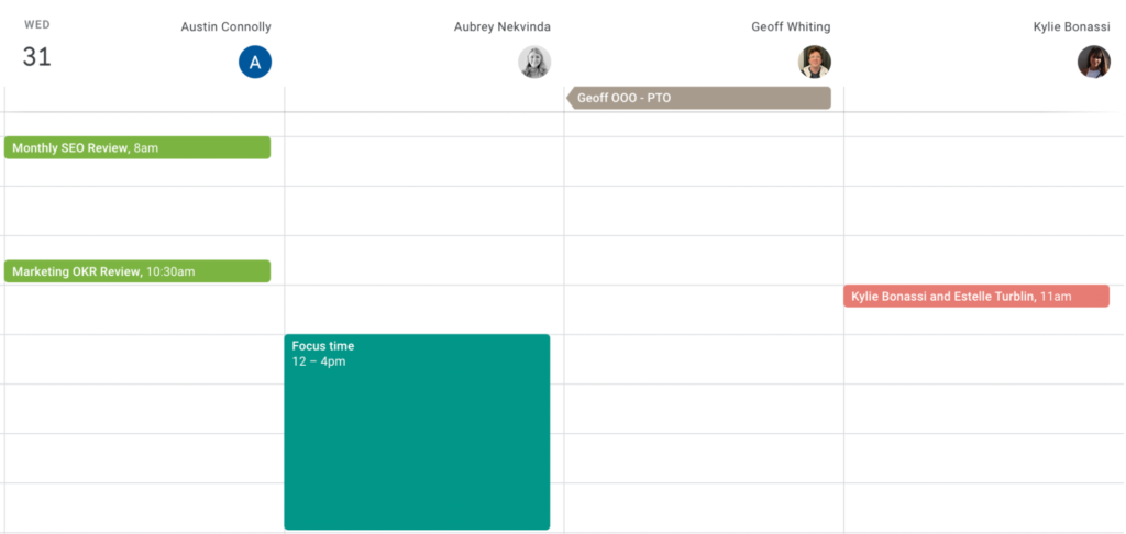 Focus time for deep work in Google Calendar