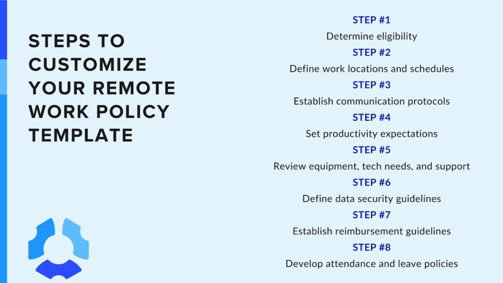 Steps to customize your remote work policy template