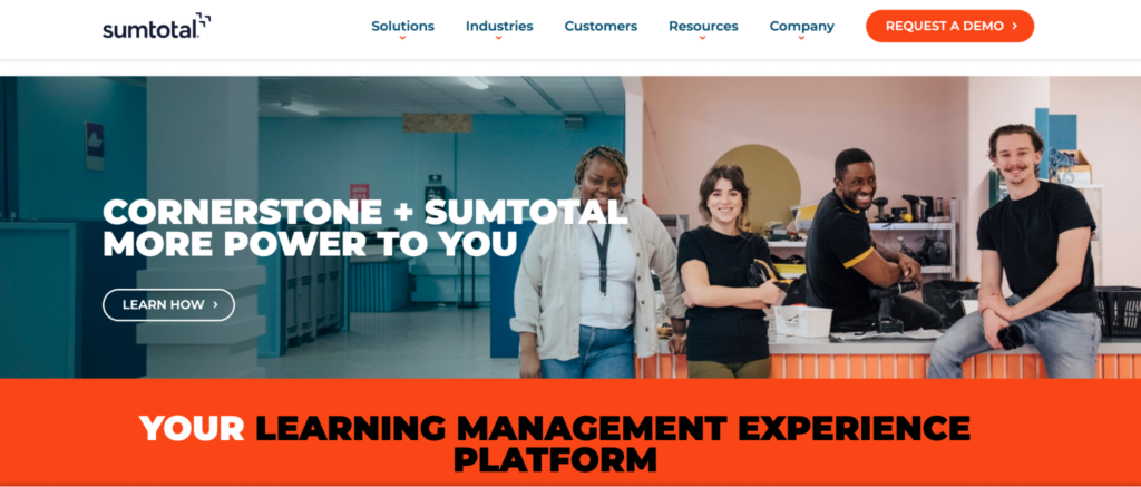SumTotal home page