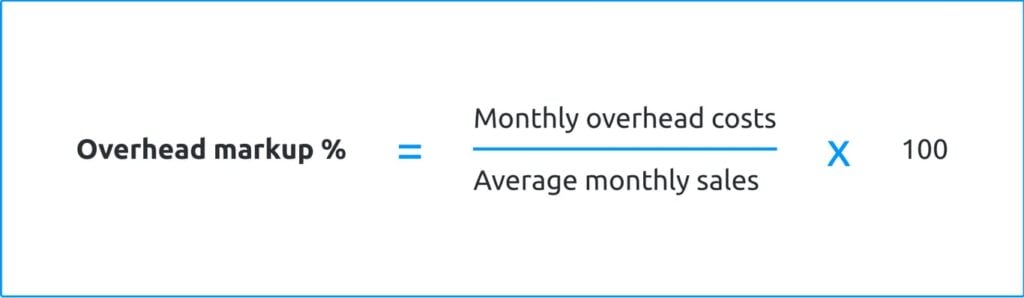 Image showing monthly construction overhead calculation formula.