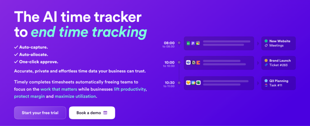 Timely home page hero