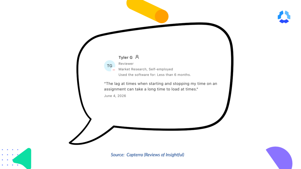 The image shows a user review of Insightful’s workforce analytics and activity monitoring software.